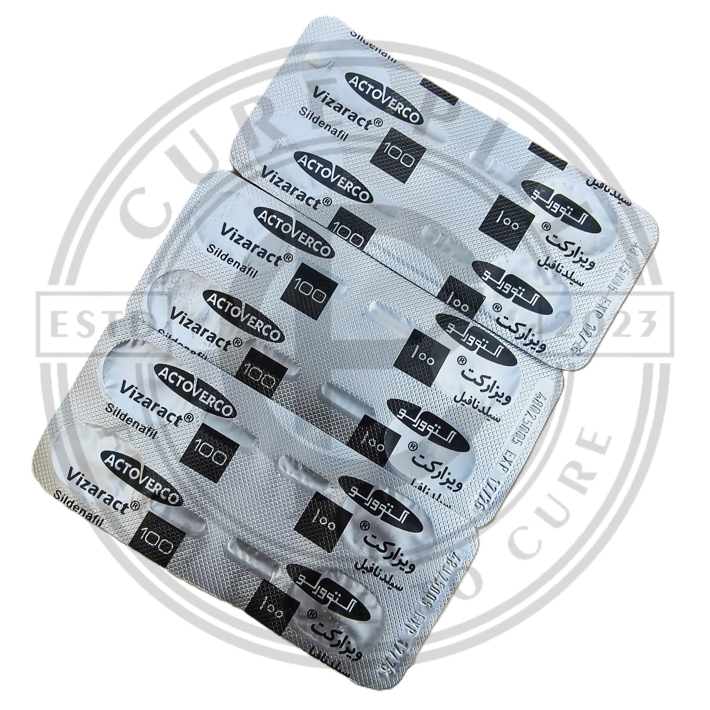 Vizaract 100mg (Silden@fil 100) Iranian Imported Tablets by Actoverco | 12 Tablets Pack Vi@gr@ 100mg Alternative