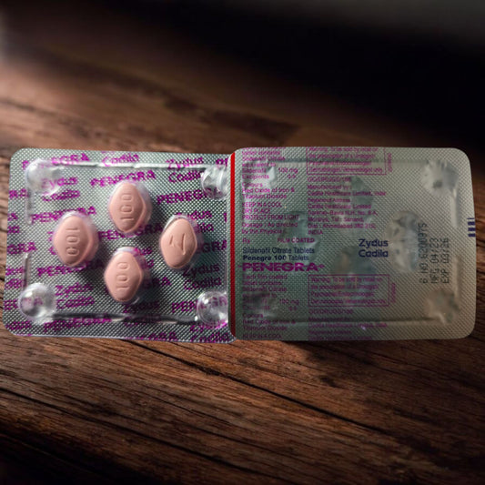 Pink Penegra Zydus 100mg – Penegra Zydus Cadila (India) 4 Tablets Pack