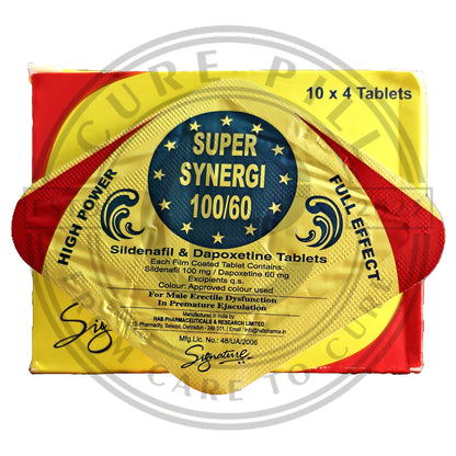 Super Synergi 100/60 T@blets - Dual Action Formula (Pack of 4)