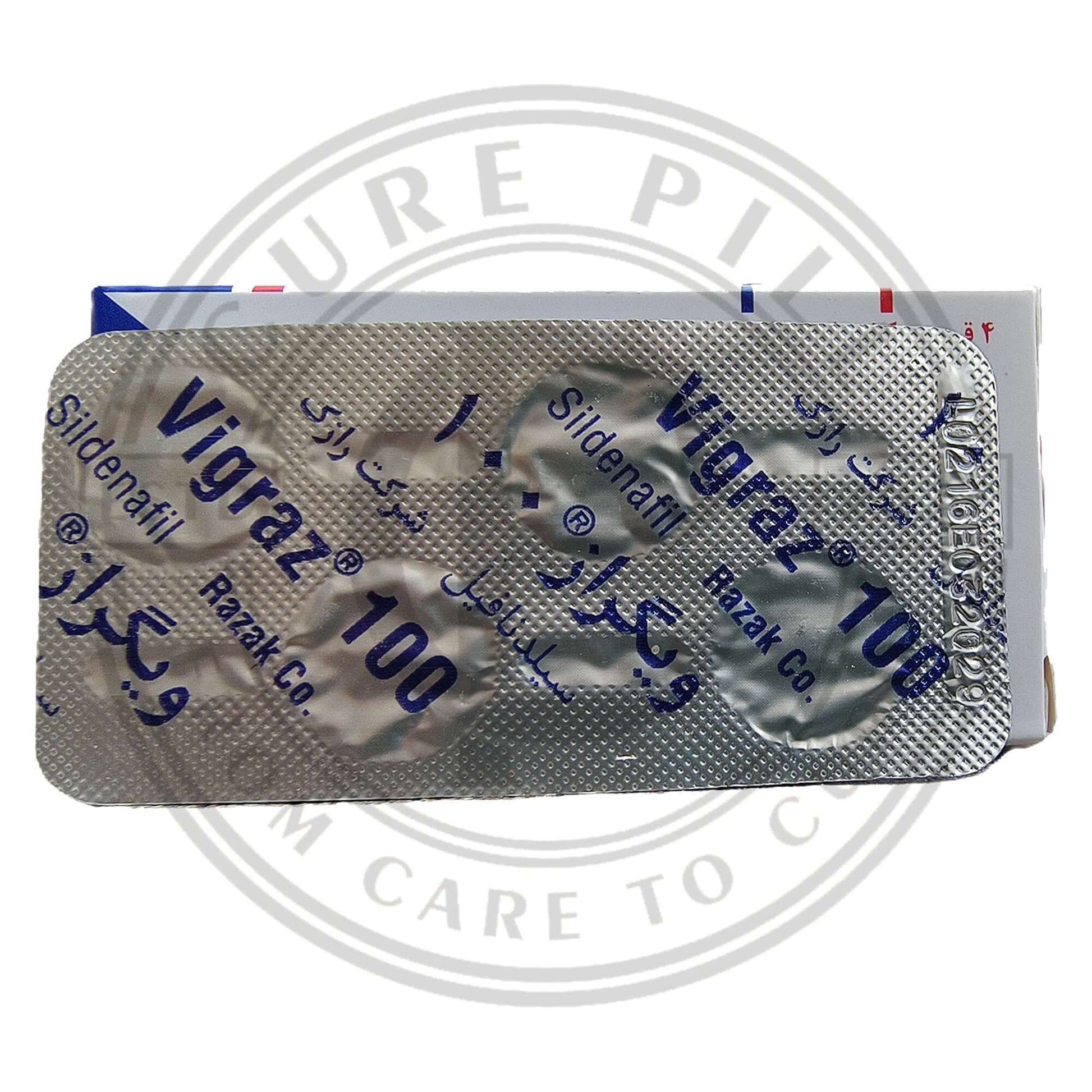 Vigraz 100mg Tablet Original Sildenafil 100mg by Razzaq Pharma Iran