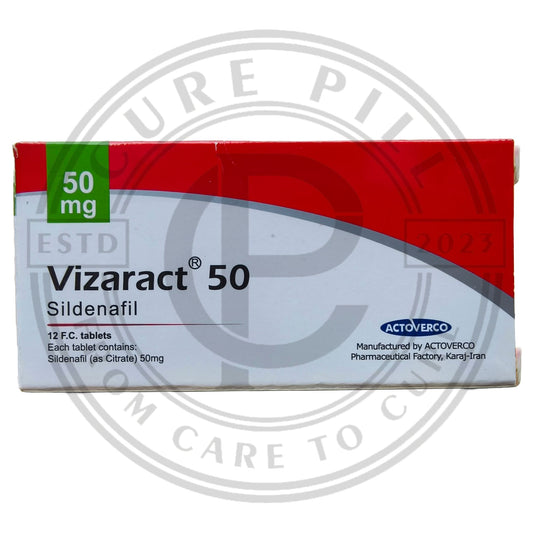 Vizaract 50mg (Silden@fil 50) Iranian Imported Tablets by Actoverco | 12 Tablets Pack Vi@gr@ Alternative