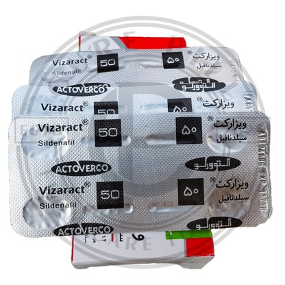 Vizaract 50mg (Silden@fil 50) Iranian Imported Tablets by Actoverco | 12 Tablets Pack Vi@gr@ Alternative